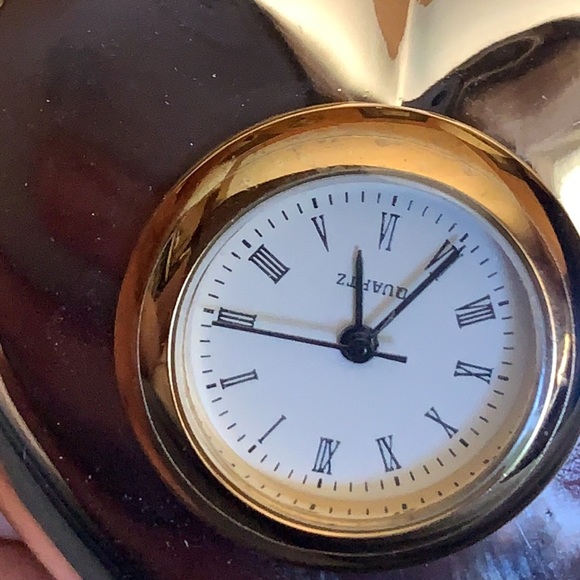 Heart silver table clock - Picture 2 of 4